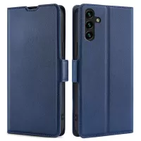 PU Leather + TPU Phone Case for Samsung Galaxy A13 5G Side Magnetic Clasp Folio Flip Cover with Card Holder Stand - Blue