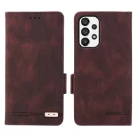 PU Leather Phone Case for Samsung Galaxy A73 5G, Wallet Flip Stand Shockproof TPU Interior Shell Anti-dust Cover - Brown