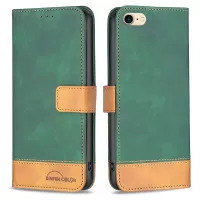 BINFEN COLOR BF Leather Case Series-7 Style 11 PU Leather Shell for iPhone 7 4.7 inch/8 4.7 inch/SE (2020)/(2022), Matte Surface Leather Wallet Stand Shock-Proof Phone Case Accessory - Green