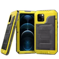 Silicone+Metal Full Protection Shockproof Waterproof Case for iPhone 12 Pro - Yellow