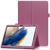 For Samsung Galaxy Tab A8 10.5 (2021) Litchi Texture Tablet Case PU Leather Protective Cover with Auto Wake/Sleep - Purple