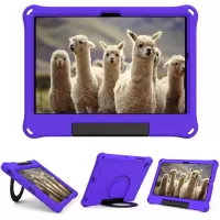 For Samsung Galaxy Tab A8 10.5 (2021) SM-X200/SM-X205 EVA Tablet Protective Case Foldable Ring Kickstand Design Drop-proof Cover - Purple