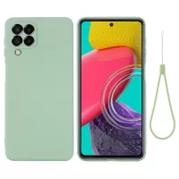 For Samsung Galaxy M33 5G (Global Version) Liquid Silicone Lightweight Slim Case Soft Microfiber Lining Phone Protector - Green