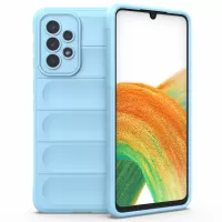 Cell Phone Cover Bag for Samsung Galaxy A73 5G, Drop Resistant TPU Rugged Back Phone Case - Baby Blue