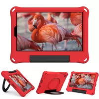 For Samsung Galaxy Tab A7 Lite 8.7-inch (2021) SM-T220/SM-T225 EVA Tablet Case Anti-drop Cover with Foldable Ring Kickstand - Red