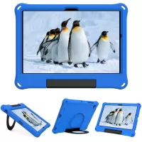 For Samsung Galaxy Tab A8 10.5 (2021) SM-X200/SM-X205 EVA Tablet Protective Case Foldable Ring Kickstand Design Drop-proof Cover - Blue