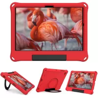 For Samsung Galaxy Tab A8 10.5 (2021) SM-X200/SM-X205 EVA Tablet Protective Case Foldable Ring Kickstand Design Drop-proof Cover - Red