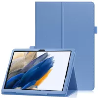 For Samsung Galaxy Tab A8 10.5 (2021) Litchi Texture Tablet Case PU Leather Protective Cover with Auto Wake/Sleep - Baby Blue