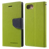 MERCURY GOOSPERY for iPhone SE (2020)/SE (2022)/8/7 4.7 inch Fancy Diary Leather Case, Stand Feature Flip Wallet Cover - Green