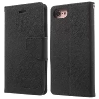 MERCURY GOOSPERY for iPhone SE (2020)/SE (2022)/8/7 4.7 inch Fancy Diary Leather Case, Stand Feature Flip Wallet Cover - Black