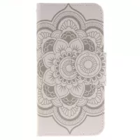 Patterned Card Holder Leather Cover for iPhone SE 2nd Gen (2020)/SE (2022)/8/7 4.7 inch - Mandala Flowers