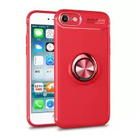 Magnetic Finger Ring Kickstand TPU Cell Phone Cover Shell for iPhone 7/8/SE (2022)/SE (2020) 4.7-inch - Red