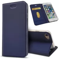 Magnetic Adsorption Stand Leather Mobile Cover for iPhone SE (2020)/SE (2022)/8/7 4.7 inch - Dark Blue