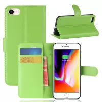 Stand Feature Litchi Skin PU Leather Wallet Magnetic Protective Cover for iPhone 7/8 4.7 inch/SE (2020)/SE (2022) - Green