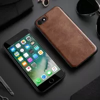 X-LEVEL PU Leather Coated TPU Phone Cover Case for iPhone 8/7/SE (2020)/SE (2022) - Brown
