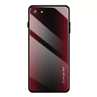 Texture Gradient Tempered Glass Phone Cover for iPhone 8/7/SE (2020)/SE (2022) 4.7 inch - Red