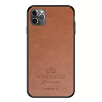 PINWUYO Pin Rui Series PU Leather Coated PC + TPU Phone Case Cover for iPhone 11 Pro Max 6.5 inch - Brown