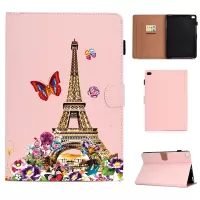 Pattern Printing Leather Tablet Cover for iPad 9.7-inch (2017)/(2018)/iPad Air (2013)/Air 2, Multi-Viewing Angles Stand Protective Cover with Card Holder - Tower