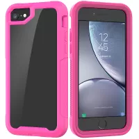 Vivid Color TPU Bumper + PC + Clear Acrylic Back Phone Case for iPhone 8/7/SE (2020)/SE (2022) - Rose