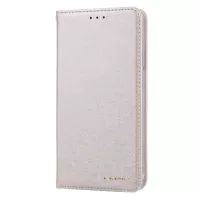 CMAI2 Silk Texture PU Leather Stand Card Holder Protection Phone Case Cover for iPhone 11 Pro Max 6.5 inch (2019) - Gold