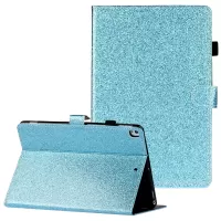 Glitter Shiny Sparkle Leather Flip Stand Cover Protective Tablet Case with Auto Sleep/Wake for iPad 10.2 (2021) / (2020) / (2019) - Cyan