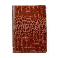 Crocodile Texture 360 Degree Rotating Stand PU Leather Tablet Shell for Apple iPad 10.2 (2021)/(2020)/(2019) - Brown