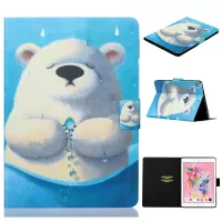 Pattern Printing PU Leather TPU Stand Tablet Shell with Card Slots for iPad 10.2 (2021)/(2020)/(2019) - Polar Bear