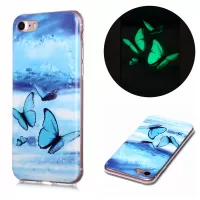 IMD Patterned TPU Luminous Phone Case for iPhone 7 / 8 / SE (2020) / SE (2022) 4.7 inch - Blue Butterfly