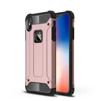 Armor Guard Plastic + TPU Hybrid Cell Phone Case for iPhone XS Max 6.5 inch - Rose Gold