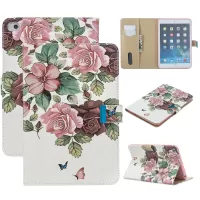 Pattern Printing PU Leather Flip Stand Tablet Shell for iPad mini (2019) 7.9 inch/mini 4 3 2 1 - Pink Flower