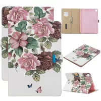 Printing PU Leather Wallet Tablet Cover for iPad Air (2013)/Air 2/Pro 9.7 inch (2016)/9.7-inch (2017)/9.7-inch (2018) - Pink Flower