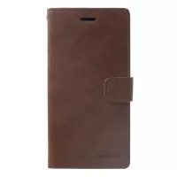 MERCURY GOOSPERY Blue Moon Flip Wallet Leather Stand Protection Cover Shell for iPhone XR 6.1 inch - Brown