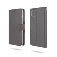 ROAR PU Leather + TPU Phone Wallet Cover for iPhone 11 Pro Max 6.5 inch (2019) - Grey