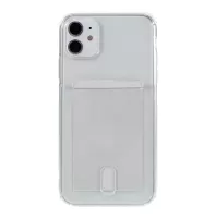 Drop-resistant TPU Phone Case with Card Holder Cover for iPhone 11 6.1 inch - White