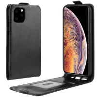 Vertical Flip Leather Phone Case with Card Slot for iPhone 11 Pro Max 6.5 inch (2019) - Black