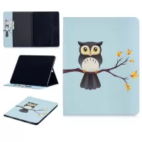 For iPad Pro 12.9-inch (2018) Pattern Printing Leather Tablet Accessory Case - Owl On the Branch