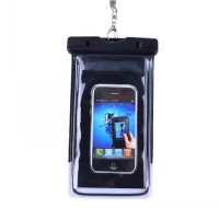 Black - Fluorescent Waterproof ABS + PVC Bag Case for iPhone Samsung etc, Inner Size: 10.7 x 17.3cm