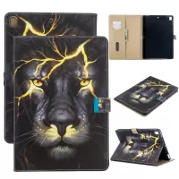 Printing PU Leather Wallet Tablet Cover for iPad Air (2013)/Air 2/Pro 9.7 inch (2016)/9.7-inch (2017)/9.7-inch (2018) - Lion