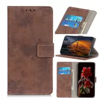 Vintage Style Leather Wallet Case for iPhone 11 6.1 inch (2019) - Coffee