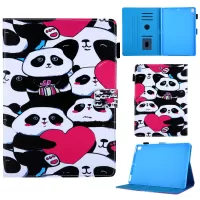 Pattern Printing Leather Flip Tablet Case for iPad 9.7-inch (2018) / iPad Air (2013) / Air 2 - Group of Pandas