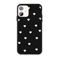 Heart Pattern Matte TPU Phone Case for iPhone 11 6.1-inch - Black