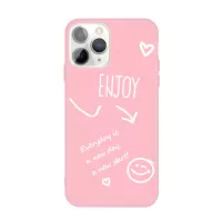 Letters Printing Matte TPU Back Case for iPhone 11 Pro Max 6.5 inch - Pink