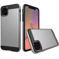Brushed TPU + PC Hybrid Case for iPhone 11 6.1 inch (2019) - Light Grey