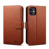 PEELCAS Detachable 2-in-1 PU Leather Wallet Phone Case for Apple iPhone 11 6.1 inch - Brown
