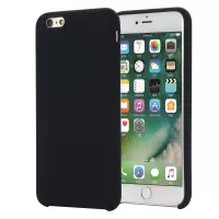 For iPhone 6s/6 Good Protection Soft Mobile Phone Covering Edge Wrapped Liquid Silicone Case - Black
