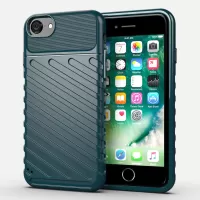 Thunder Series Twill Skin Texture TPU Back Case for iPhone SE (2020)/SE (2022)/7/8 4.7 inch - Green