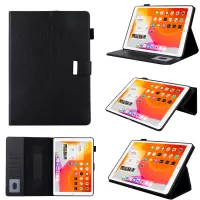 Multiple Viewing Foldable Stand Leather Wallet Tablet Case for iPad 10.2 (2021)/(2020)/(2019)/Pro 10.5-inch (2017)/Air 10.5 inch (2019) - Black