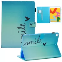 Pattern Printing Leather Wallet Stand Tablet Case for iPad 10.2 (2021)/(2020)/(2019) - Smile