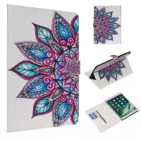 Marble Pattern Printing Wallet Leather Stand Case for iPad Air 10.5 inch (2019) - Colorized Flower