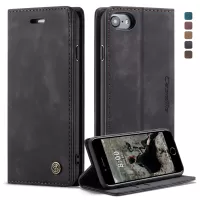 CASEME 013 Series PU Leather Mobile Phone Shell with Wallet Stand for iPhone 8/7/SE (2020)/SE (2022) 4.7 inch - Black